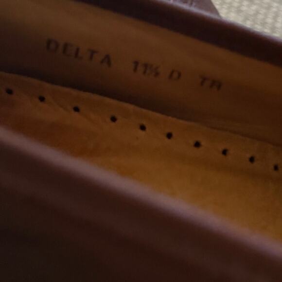 SANDRO MOSCOLONI Mens Delta Brown Tassel Woven Leather Loafer Shoes 11.5D Preppy - Picture 6 of 8